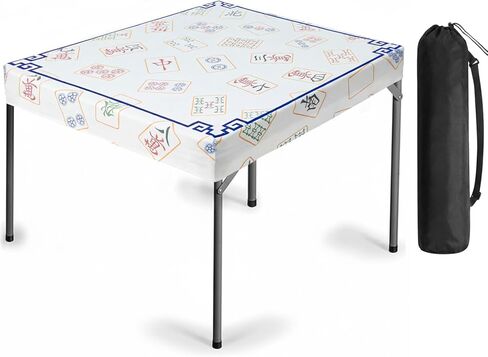 EBOOT Chinoiserie Felt Mahjong Table Cover with 1 Carrying Bag Anti-Slip Felt Mahjong Table Clothing 34 x 34 x 4 Inch Noise Reduction Multi Purpose Game Tablemat for Card Poker Jigsaw Puzzles Games in Saudi Arabia