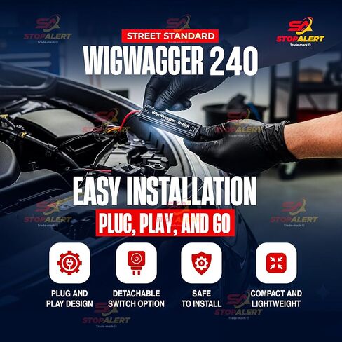 WigWagger 240 Headlight Wig Wag Alternating Flasher Electronic Relay LED Xenon Halogen HID Incandescent - Emergency Police Ambulance Trucks 10 AMP 240W 12-24V 150 FPM in Kuwait