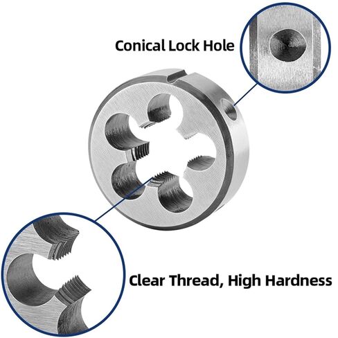 Metric M18x1 Tap and Die Set Right Hand，M18x1 HSS Machine Thread Tap & Round Die in Saudi Arabia