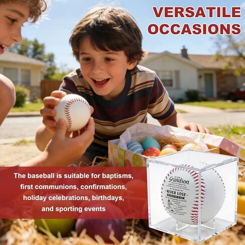 Baseball Gifts for Grandson Baseball Confirmation Gifts for Teenage Boys Religious Baptism Gifts Handcrafted with Acrylic Clear Box for First Communion Easter Basket Stuffers End of Season in Saudi Arabia