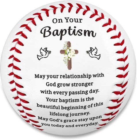 Baptism Gifts for Boys Girls Baseball Lovers - Catholic First Communion Gifts for Boys, Religious Christian Sport Present for Men Teens, Faith Stuff for Christening, Baptism Present for Men Women in Kuwait