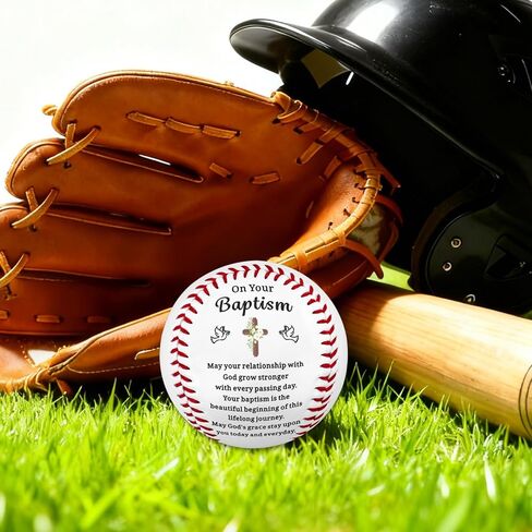 Baptism Gifts for Boys Girls Baseball Lovers - Catholic First Communion Gifts for Boys, Religious Christian Sport Present for Men Teens, Faith Stuff for Christening, Baptism Present for Men Women in Kuwait