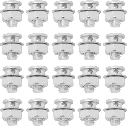 20PCS Silver Metal Cable Regulator 1.3x0.9x0.9cm Mountain Bike Accessories Lock Screw Bolt Suitable for Bicycle and Motorcycle Brake Line in Saudi Arabia