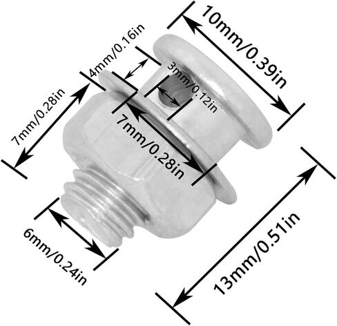 20PCS Silver Metal Cable Regulator 1.3x0.9x0.9cm Mountain Bike Accessories Lock Screw Bolt Suitable for Bicycle and Motorcycle Brake Line in Saudi Arabia