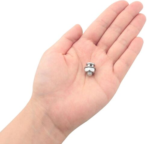 20PCS Silver Metal Cable Regulator 1.3x0.9x0.9cm Mountain Bike Accessories Lock Screw Bolt Suitable for Bicycle and Motorcycle Brake Line in Saudi Arabia
