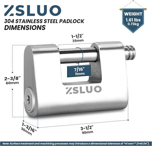 مجموعة قفل وكابل فولاذي عالي التحمل - حزمة أمان مضادة للقطع 10 مم مع قفل من الفولاذ المقاوم للصدأ 304، وكابل مضفر بطول 20 قدمًا للبوابات والحظائر والدراجات النارية - حزمة من مجموعة واحدة in Kuwait
