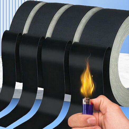 1Roll Black Electrical Insulation Flame Retardant Tape Multi-Size Waterproof Self-Adhesive Electrical Wire High Voltage Tape (1Roll,5mmx30m) in Saudi Arabia