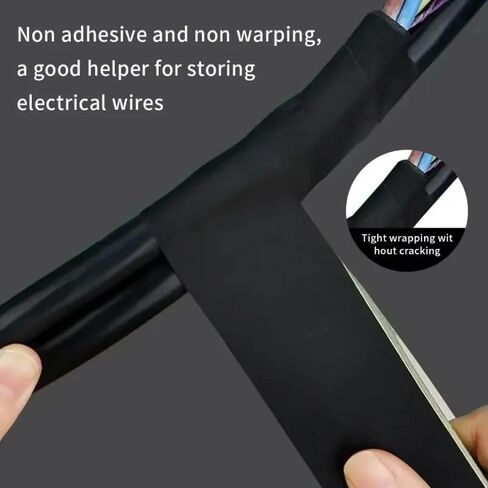 1Roll Black Electrical Insulation Flame Retardant Tape Multi-Size Waterproof Self-Adhesive Electrical Wire High Voltage Tape (1Roll,5mmx30m) in Saudi Arabia