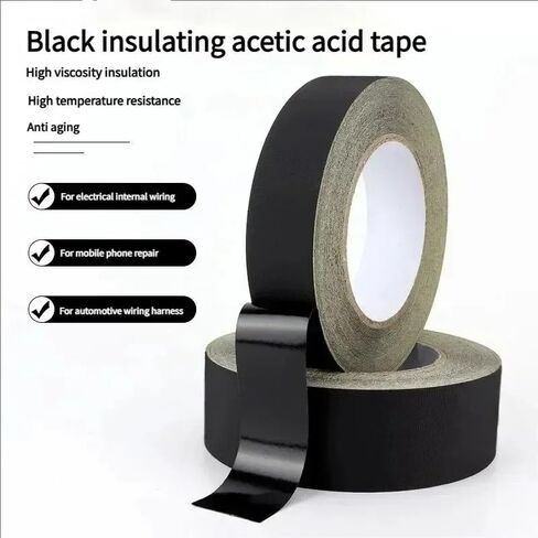 1Roll Black Electrical Insulation Flame Retardant Tape Multi-Size Waterproof Self-Adhesive Electrical Wire High Voltage Tape (1Roll,5mmx30m) in Saudi Arabia
