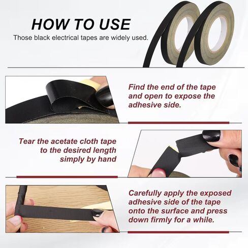 1Roll Black Electrical Insulation Flame Retardant Tape Multi-Size Waterproof Self-Adhesive Electrical Wire High Voltage Tape (1Roll,5mmx30m) in Saudi Arabia
