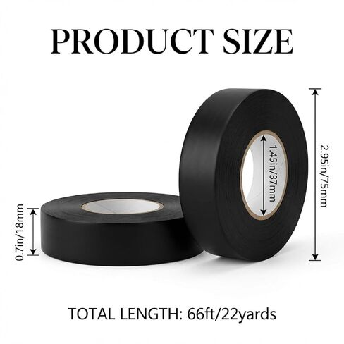 Tavira Colored Electrical Tape, 0.7 Inch x 66 Feet x 14 Rolls, Waterproof, Flame & Weather Resistant, Strong Adhesive for Home Auto Vehicle Wiring, 924 Feet in Total in Saudi Arabia