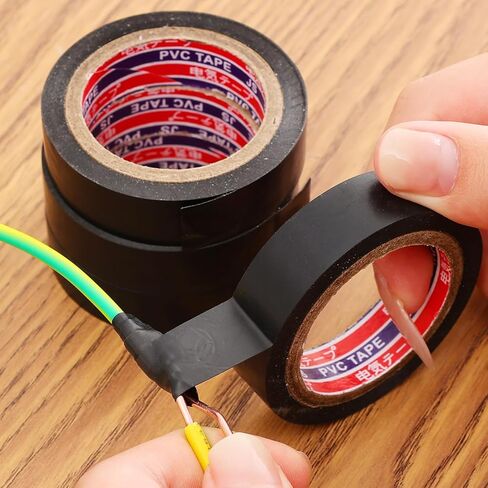 4 Rolls Black Insulated Household Electrical Tapes High Temperature Fireproof Waterproof Adhesive Tapes 6m*1.5cm in Saudi Arabia