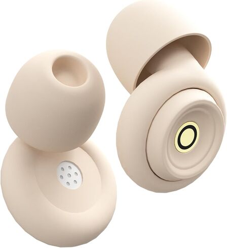 Ear Plugs for Sleeping Earplugs for Concerts Noise Cancelling Reusable Soft Silicone Noise Reduction Earbuds for Travel Focus Work 33-45dB Hearing Protection with 9 Ear Tips & Case (Off-White) in Kuwait