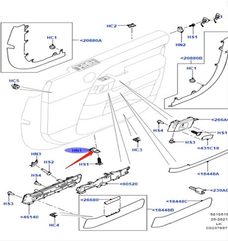 ABS Lower Door Trim Panel Nut Replacement Kit LR039636 for Range Rover 2013-2017, for Range Rover Sport 2014-2020, for Range Rover Velar 2018-2020, for Range Rover Evoque 2020 in Saudi Arabia