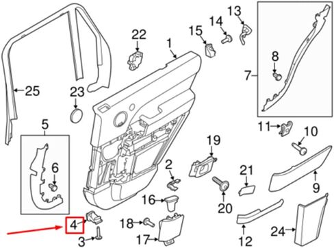 ABS Lower Door Trim Panel Nut Replacement Kit LR039636 for Range Rover 2013-2017, for Range Rover Sport 2014-2020, for Range Rover Velar 2018-2020, for Range Rover Evoque 2020 in Saudi Arabia