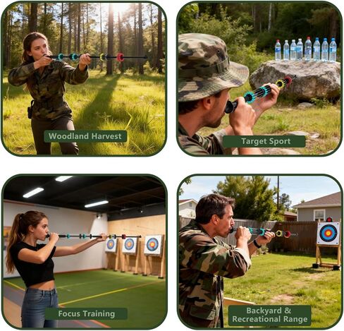 Blowgun، مسدس رمي السهام من عيار 36 بوصة، عيار 40، مجموعة مكونة من أنبوبين مطورة لعام 2026 مع 48 سهمًا، قوية ودقيقة لممارسة الرماية والصيد في الهواء الطلق in Kuwait