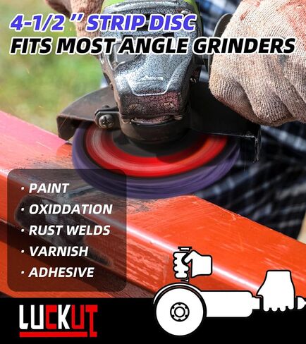 أقراص تجريد الطلاء لمطحنة الزوايا، 4-1/2 بوصة × 7/8 بوصة، 12 قطعة، عجلات إزالة الصدأ والطلاء متعددة الأسطح للمعادن والخشب in Kuwait