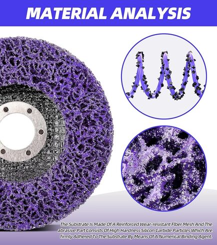أقراص تجريد الطلاء لمطحنة الزوايا، 4-1/2 بوصة × 7/8 بوصة، 12 قطعة، عجلات إزالة الصدأ والطلاء متعددة الأسطح للمعادن والخشب in Kuwait