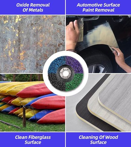 أقراص تجريد الطلاء لمطحنة الزوايا، 4-1/2 بوصة × 7/8 بوصة، 12 قطعة، عجلات إزالة الصدأ والطلاء متعددة الأسطح للمعادن والخشب in Kuwait