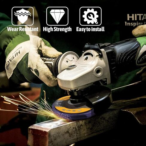 6 قطع أقراص شريطية مقاس 4-1/2 بوصة × 7/8 بوصة، عجلة تجريد مزيل الصدأ وعجلات تقشير الطلاء، أقراص جلخ سريعة لطاحونة الزوايا لتنظيف وإزالة طلاء الطلاء ولحامات الصدأ والأكسدة باللون الأرجواني in Kuwait