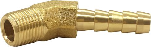 Brass 1/8" NPT Male to 1/4" Barb 45 Degrees Elbow Pipe Thread to Barbed Hose Fittings for Water/Oil/Gas (Pack of 2) in Saudi Arabia