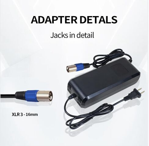 محول طاقة شاحن بطارية 54.6 فولت 4 أمبير لشاحن بطارية ليثيوم 13 ثانية 48 فولت مع موصل XLR ثلاثي الأطراف، شاشة عرض LED عالية الدقة جهد الشحن في الوقت الحقيقي، شحن ذكي على 3 مراحل in Kuwait