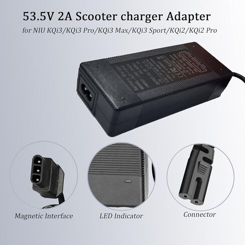 شاحن سكوتر 53.5 فولت لسكوتر كهربائي NIU-KQI23 KQi2 KQi1 Pro شاحن سكوتر لـ NIU KQi Air/Air X & KQi3/Pro/Sport/Max & KQi2 Pro & KQi1 Pro in Kuwait
