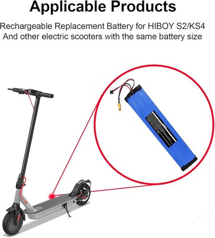 36V 7500mAh Battery Replacement for Hiboy S2/KS4, 270Wh High-Performance Lithium Battery Pack with XT60/SM Connector & Screw Holes in Kuwait