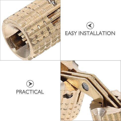 10pcs Copper Invisible Barrel Hinges 8mm for Jewelry Box Cabinet Door, Concealed Small Box Hardware Hinges with 180 Degree Opening for Craft and DIY Projects in Kuwait