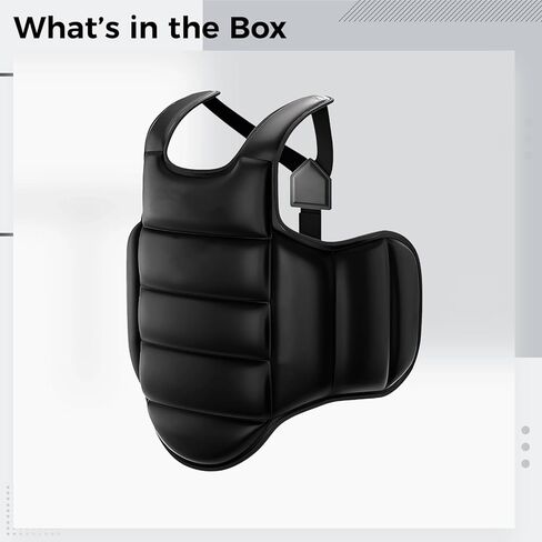 XL Karate Chest Protector, Black and White Reversible Boxing Body Protector, Taekwondo Chest Guard for Adults and Children in Kuwait