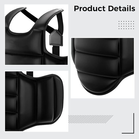 XL Karate Chest Protector, Black and White Reversible Boxing Body Protector, Taekwondo Chest Guard for Adults and Children in Kuwait