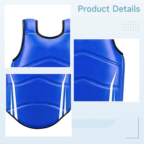 Karate, Taekwondo, Boxing Chest Guard, Pu Leather Rib Shield for MMA Muay Thai, Men Women Training Protector in Saudi Arabia