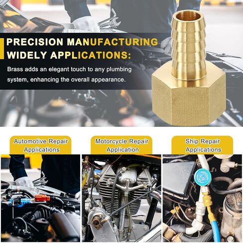 قطعة واحدة من METALLIXITY محول خرطوم نحاسي إلى NPT أنثى 1/2 بوصة Barb x 1/2 بوصة NPT أنثى للسيارات والدراجات النارية والبحرية والشاحنات وأنظمة الوقود RV in Kuwait