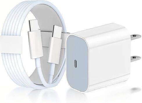 كتلة شاحن USB ， PD20W كتلة شاحن USBC و USB الشحن السريع شحن المكونات المزدوجة للمنفذ المنفذ ， متوافق مع الهاتف 16/15/14/13/11/11/X/8 ، PAD ، SAM SUNG ، Google ، Galaxy & More in Kuwait