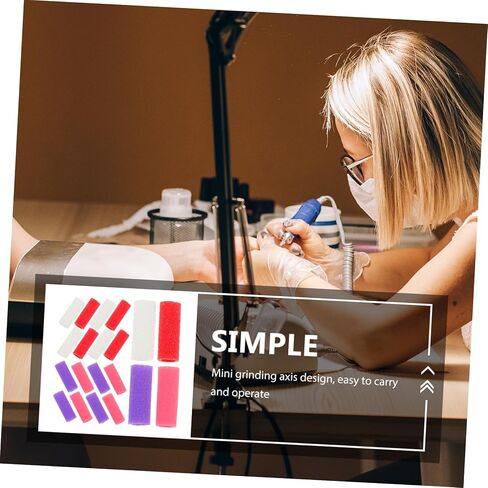 LIFKOME 32Pcs Nail Polishing Bands Sanding Rings for Nail Drill Lightweight Durable Sanding Bands for Manicure Easy Use for Gel Nail Care in Saudi Arabia