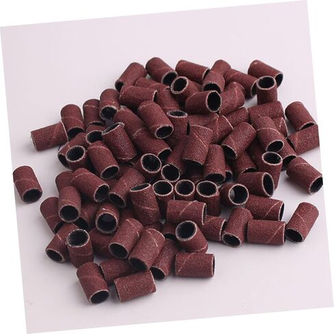 OUNONA 201Pcs Sanding Band with Ceramic Grinding Head Includes Grit Sleeves White Brown Grinding Head for Manicure and Pedicure for Nail Gel Polish in Saudi Arabia