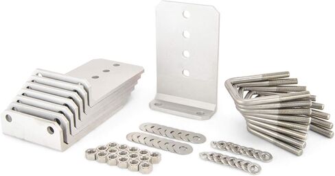 (8) 8" Aluminum L-Type Boat Trailer Bunk Bracket Kit with Stainless Steel Mounting Hardware For 3x3 Boat Trailer Crossmembers in Saudi Arabia