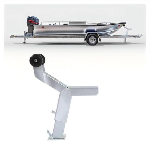 Boat Trailer Winch Stand Post w/Trailer Rollers 100 mm Height-Adjustable Universal Boat Parts for Trailer, Jet Ski, Sailboats, Fishing Boats Steel Rubber Silvery Black Galvanized in Saudi Arabia