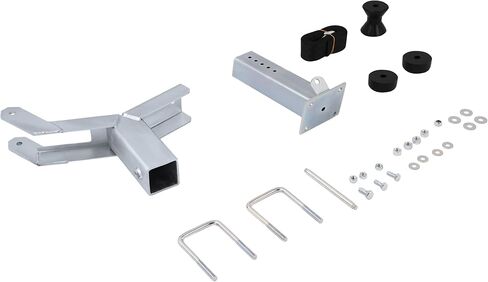 Boat Trailer Winch Stand Post w/Trailer Rollers 100 mm Height-Adjustable Universal Boat Parts for Trailer, Jet Ski, Sailboats, Fishing Boats Steel Rubber Silvery Black Galvanized in Saudi Arabia