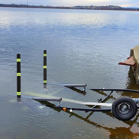 2Pcs with Reflective Stripe Boat Trailer Guide Pole Covers,for Pontoon Fishing Boat,Sailboat Trailer Waterproof Heavy Duty UV Fade Proof Canvas Protective Cover. (60’’) in Saudi Arabia