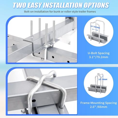 Heavy Duty Boat Trailer Guide, Multiple Adjustable Design for Fishing Boats, Sailboats, Kayaks, Ski Boat in Kuwait