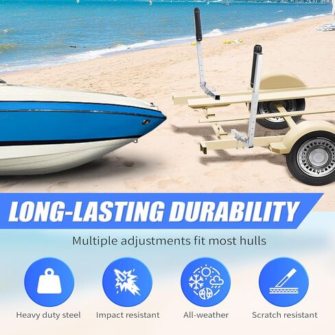 Heavy Duty Boat Trailer Guide, Multiple Adjustable Design for Fishing Boats, Sailboats, Kayaks, Ski Boat in Kuwait