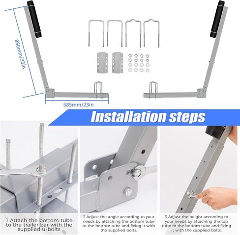 Heavy Duty Boat Trailer Guide, Multiple Adjustable Design for Fishing Boats, Sailboats, Kayaks, Ski Boat in Kuwait