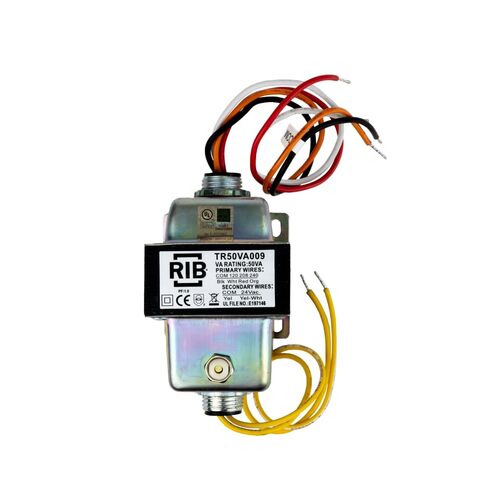 محول RIB TR50VA009، 50VA، 120/208/240-24VAC، محور مزدوج، حامل قدم، قاطع دائرة in Kuwait
