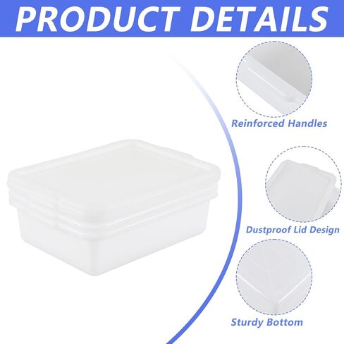 3 عبوات من أحواض الحافلات التجارية البلاستيكية سعة 13 لتر مع غطاء، وحوض أطباق المطاعم، باللون الأبيض in Kuwait