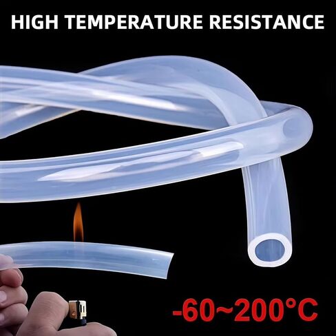 Silicone Tubing 1/2" ID（0.473") x 5/8" OD(0.63") x5 FT Food grade silicone tube clear high temperatures are used for home wine making(Multiple Sizes) Pure Silicone Hose Tube in Saudi Arabia