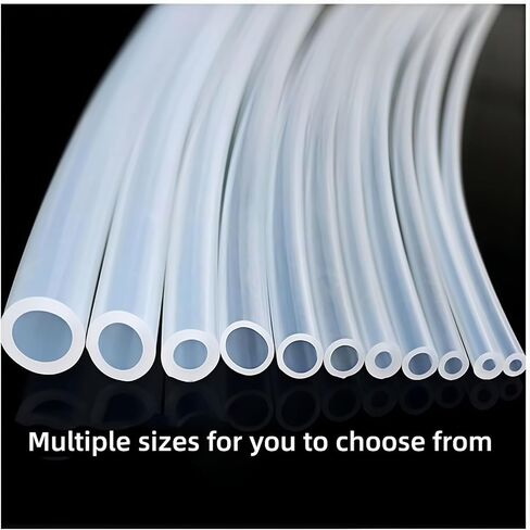 Silicone Tubing 1/2" ID（0.473") x 5/8" OD(0.63") x5 FT Food grade silicone tube clear high temperatures are used for home wine making(Multiple Sizes) Pure Silicone Hose Tube in Saudi Arabia