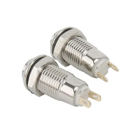 fengpeng 8MM 10MM 12MM 16MM Metal Button Switch Self Lock High Head 1 Normally Open Waterproof(No Light,8MM_MOMENTARY SELF-Reset_220 V) in Saudi Arabia