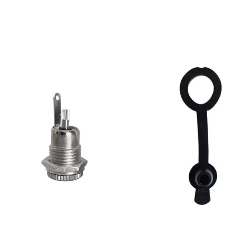 fengpeng 5.5mm x 2.1mm/5.5x2. DC Power Jack Socket Female Panel Mount Connector Metal Interface Plug Wire Terminals(2.5 and Waterproof,5pcs) in Kuwait