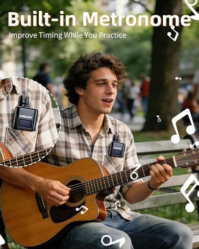 موالف جيتار تلقائي 3 في 1 مع بندول الإيقاع ولفاف السلسلة، أداة ضبط لوني رقمية ذكية للجيتار الصوتي والكهربائي، موالف القيثارة للمبتدئين والموسيقيين in Kuwait
